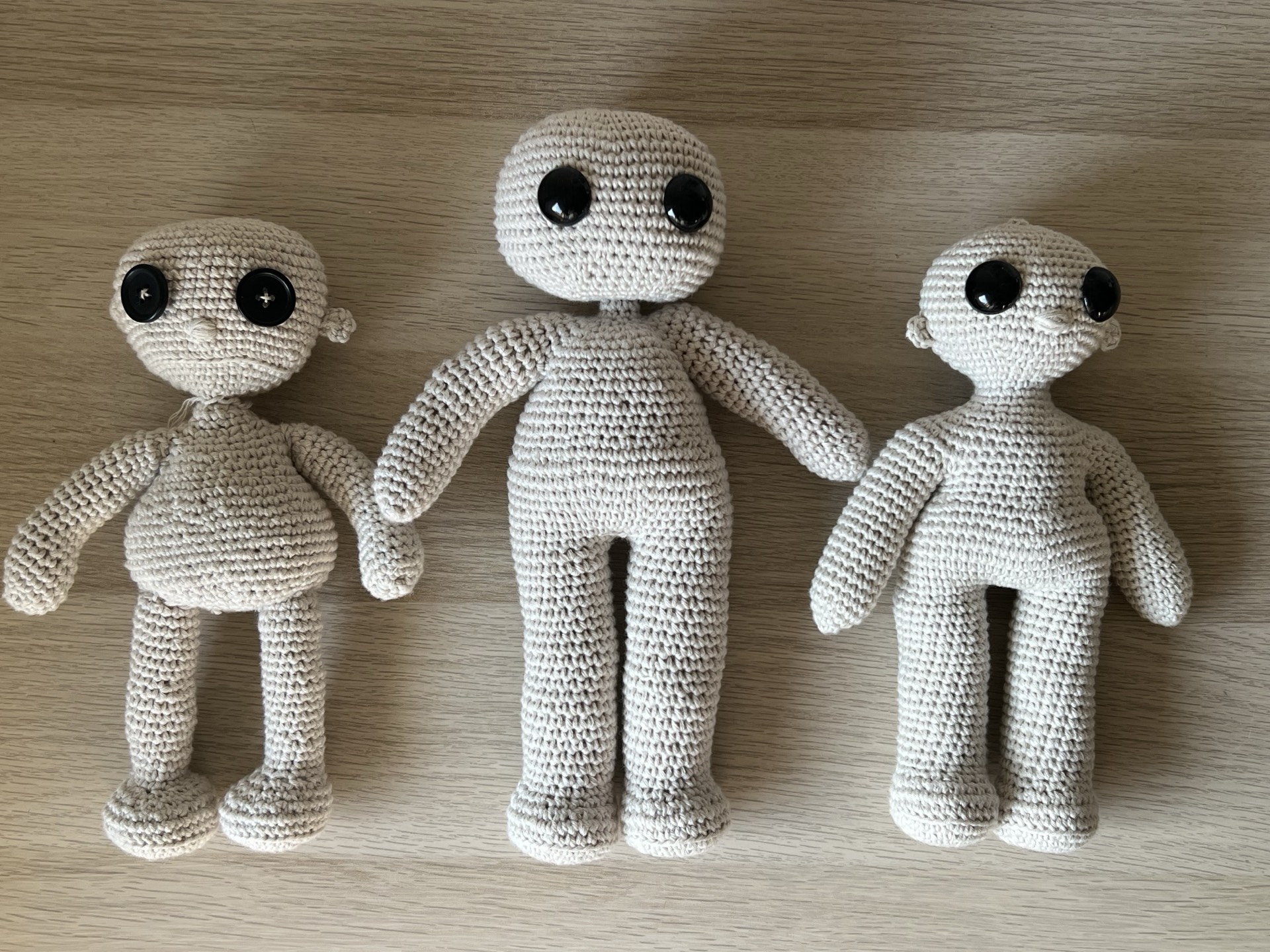 Versiones crochet primera segunda y tercera