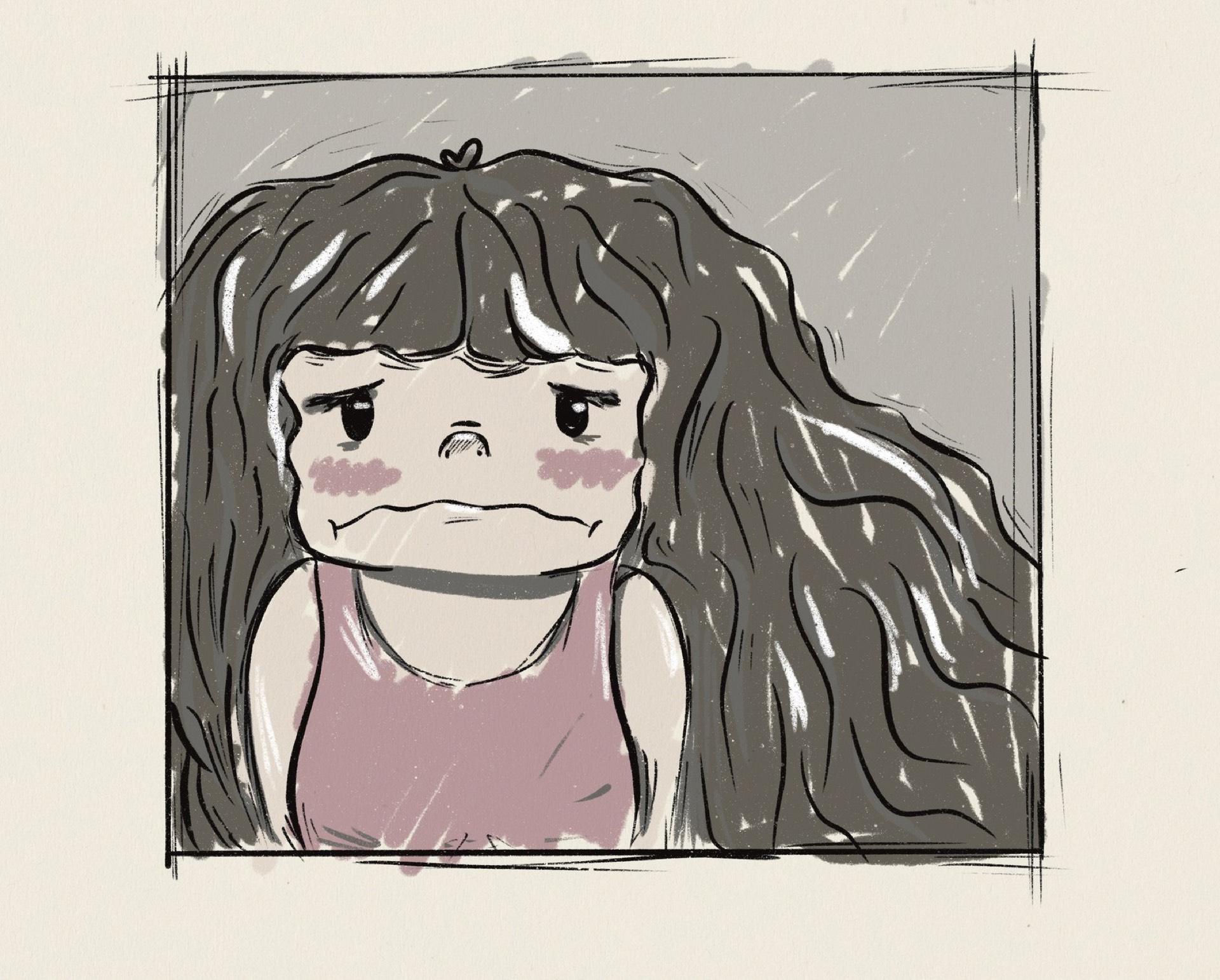 Character — rainy mood